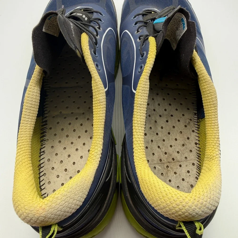 Hoka One One Conquest Running Shoes Blue Lime Green 30108 025 Mens 14